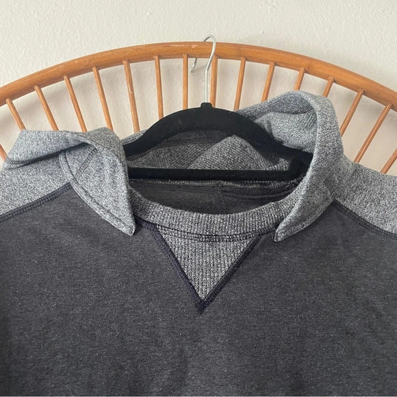 Lululemon Heathered Black Gray Revival Pullover Hoodie Size Medium - Picture 3 of 8